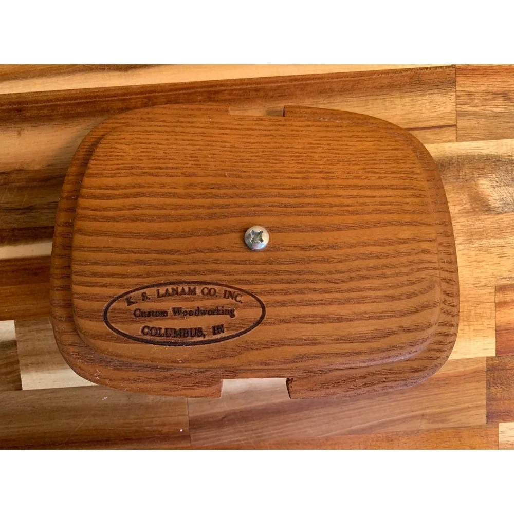 K. S. Lanam Co. Longaberger Wooden Rabbit Lid Tray Vintage Rare Retro